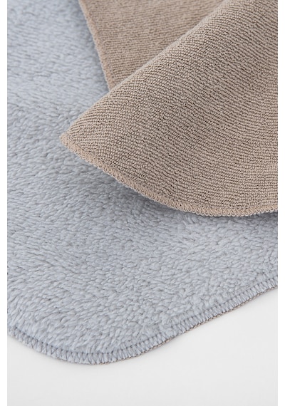 Bej-gri Microwell 3 Prç Set Microfiber Bulaşık Kurutma Matı Mutfak Seti 3'lü Kurulama Bezi Örtüsü