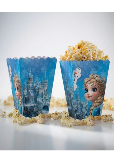 Frozen Kar Prensesi Mısır Kutusu 8li Çocuk Doğum Günü Parti Süsü Dekoru