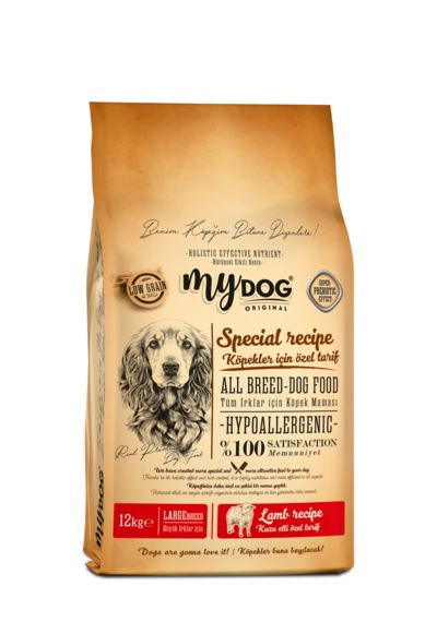 Mydog Az Tahıllı Kuzu Etli Büyük Irklar İçin Köpek Maması 12kg