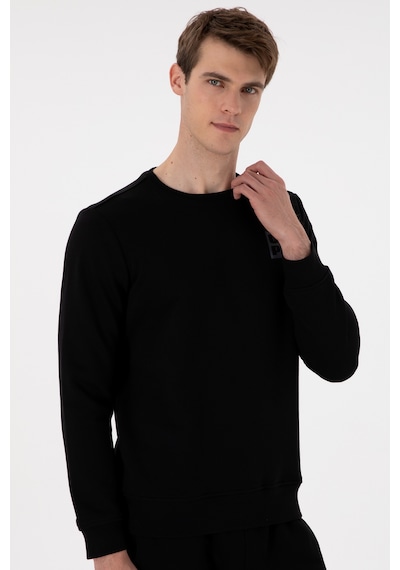 U.S. Polo Assn. Erkek Regular Fit Bisiklet Yaka Siyah Sweatshirt 50293456-VR046