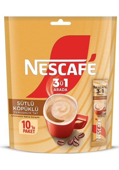 Nescafe 3 ü 1 Arada Sütlü Köpüklü Kahve 10'lu 150 G