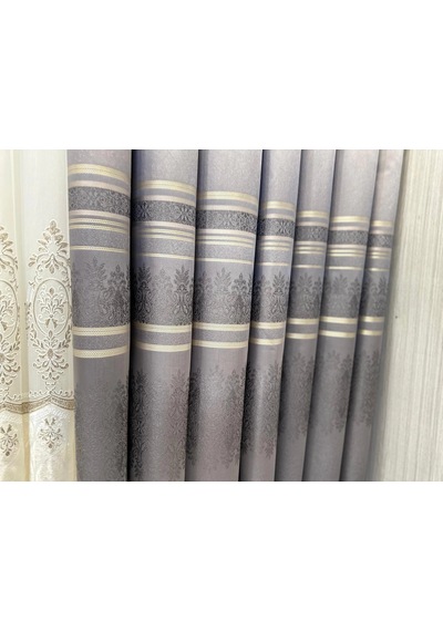 Nivemeshome Ft632255 V-5422 Antakya Gri 1/3 Sık Pileli Fon Perde Apm Gri