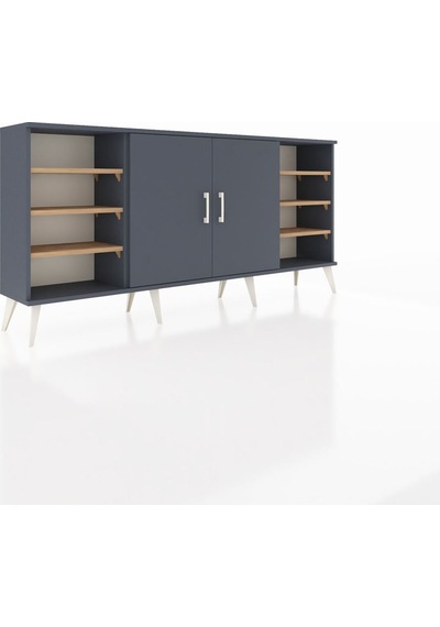 Arges Konsol 9 Raflı 2 Kapaklı 176x30x83 Antrasit-antrasit/çam Antrasit/çam Arges Konsol 9 Raflı 2 Kapaklı 176x30x83 Antrasit-antrasit/çam Antrasit/çam