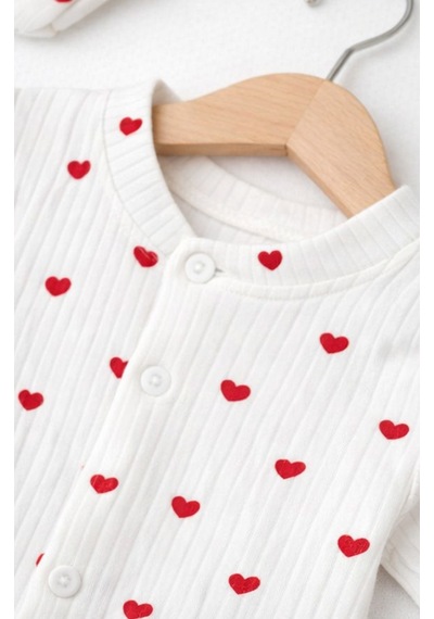 Baby Corner Bebek Pijama Takımı Ekru-kırmızı