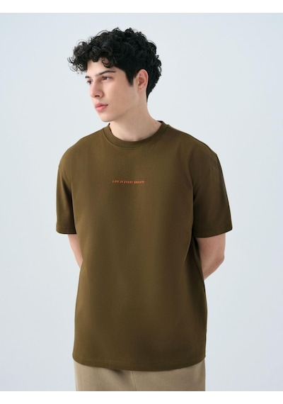 Loft Lf2038996 Erkek Kısa Kollu T-shirt Khakı