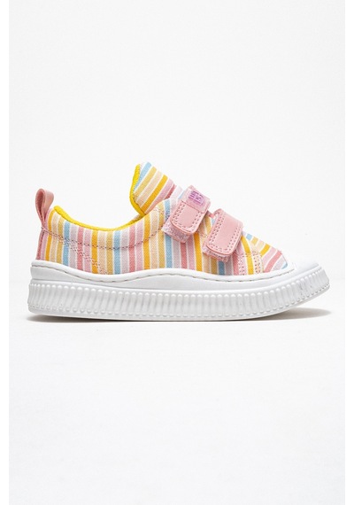 Mnpc Kız Çocuk Pudra Çizgili Sneaker Ayakkabı 25y2a10074862 Pudra Çizgili