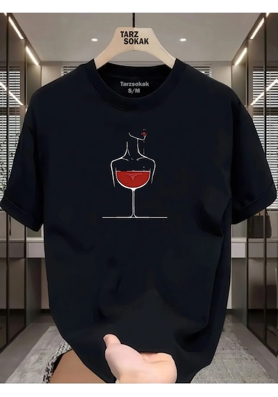 Startmore Unisex Şarap Ve Kadın T-shirt Siyah