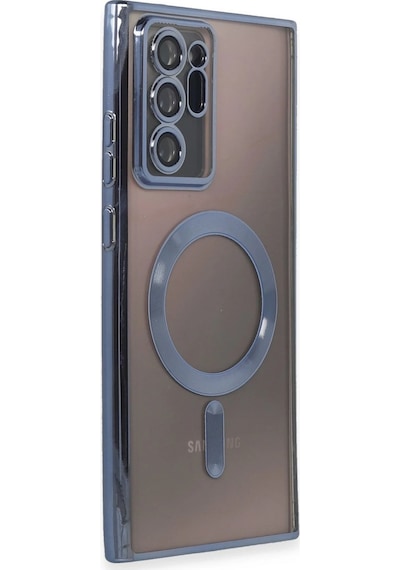 Newface Samsung Galaxy Uyumlu Note 20 Ultra Kılıf Kross Magneticsafe Kapak - Semeglbl - 95 Sierra Blue