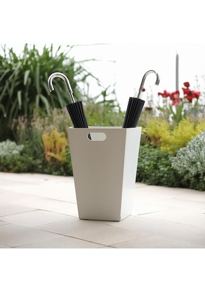 Terraguard Metal Şemsiyelik Paslanmaz - 35.5cm Kıvırcık Paspas Dahil Beyaz Diğer