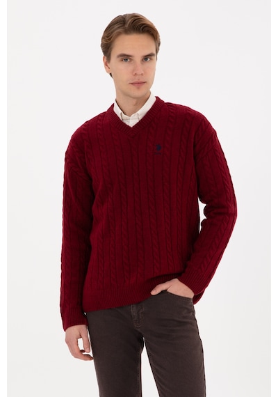 U.s. Polo Assn. Erkek Bordo Kazak /triko 50315038-vr014 Bordo