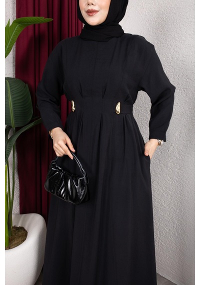 Storm Wear Kadın Tesettür Elbise Siyah