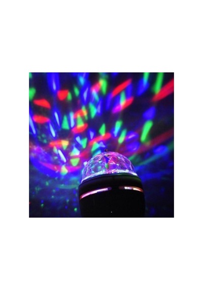 360 Derece Dönen Disko Tarzı Renkli Dekoratif Disco Lamba Beyaz