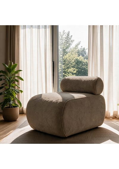 İnarch Dizayn Cosmo Berjer Modern Minimalist Konforlu Tekli Koltuk Mocha