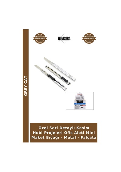 Özel Seri Detaylı Kesim Hobi Projeleri Ofis Aleti Mini Maket Bıçağı - Metal - Falçata