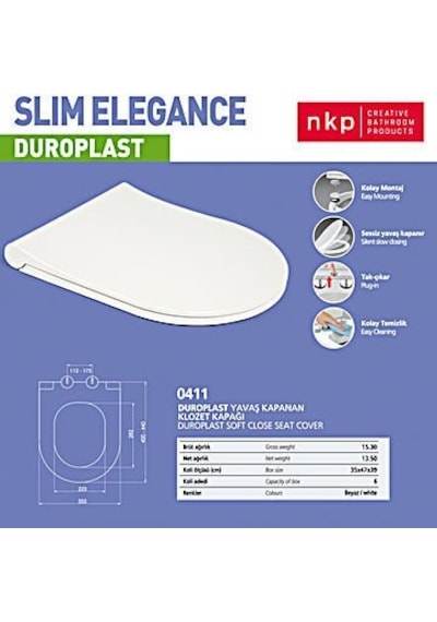 Bella Alfa City Kale Serel Soft Duroplast Klozet Kapak