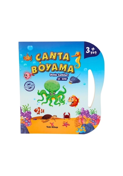 Çanta Kitap Boyama Kitabı Deniz Canlıları