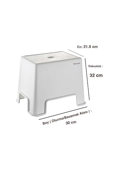 Banyo Taburesi - 150 Kg Taşıma Kapasiteli Kaydırmaz Banyo Taburesi - Çocuk Taburesi - Basamak Tabure - 1. Sınıf Sert Plastik 21.5x 30 X 32 Cm Siyah