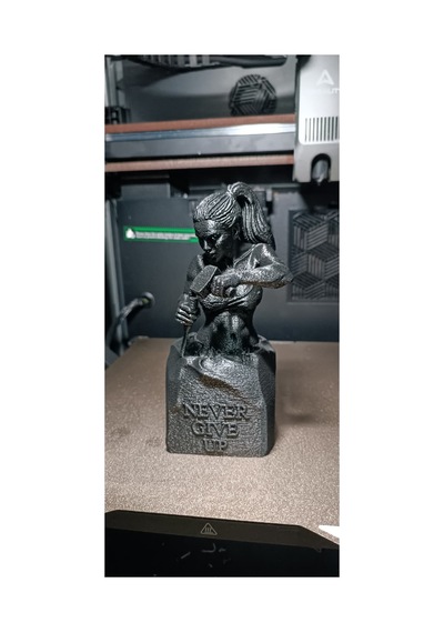 Never Give Up Motivasyon Heykeli 17 Cm Fit Kadın Dekoratif Biblo, Sporcu Masaüstü Dekoru, Fitness Temalı
