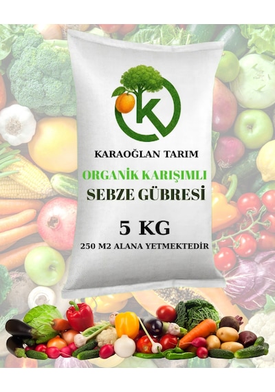Sebze Gübresi Organomineral Katı Granül Domates Biber Salatalık Gelişim 5 Kg 1 Adet