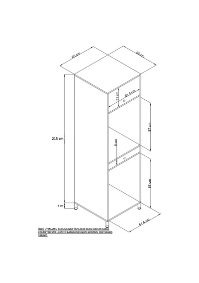 Next Çamaşır&kurutma Makinesi Dolabı Mdf Beyaz Banyo Çok Amaçlı Dolap Beyaz - 883459221 Beyaz