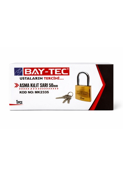 Bay-tec Asma Kilit Sarı 50mm