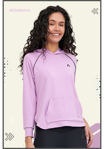 Kadın Taytlı Takım Spor Tunik & Tayt Dalgıç Kumaş Sports And Casual Lila Tracksuit 3060 Lila / Siyah