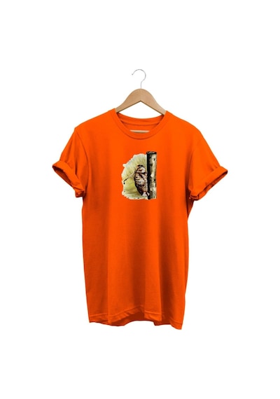 Widi Çulluk Baskılı Turuncu T-shirt Turuncu