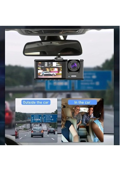 Black Box Traffic Recorder Full Hd 1080p Wi-fi Destekli 3 Kameralı Akıllı Sürüş Kayıt Cihazı Ve Araç İçi Kamera Seti