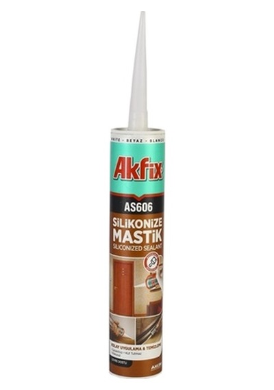 Akfix As606 Silikonize Mastik 500 Gr - Beyaz