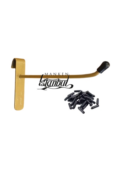 Tel Pano Kancası Koruma Kauçuklu Gold 15 Cm Deluxe Raf Askısı Ekstra Güçlü 75 Adet Gold