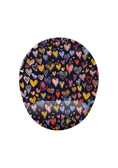 Kalp Desenli Bilek Destekli Mouse Pad