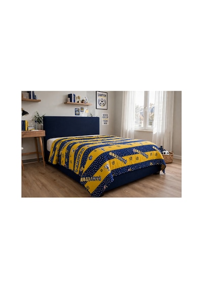 Tek Kişilik Elyaf Dolgulu Kapitone Şampiyon Tasarımlı Sarı Lacivert Çok Amaçlı Yatak Örtüsü 155x215 Cm Çift Taraflı Lacivert Lacivert Tek Kişilik Elyaf Dolgulu Kapitone Şampiyon Tasarımlı Sarı Lacivert Çok Amaçlı Yatak Örtüsü 155x215 Cm Çift Taraflı Lacivert Lacivert