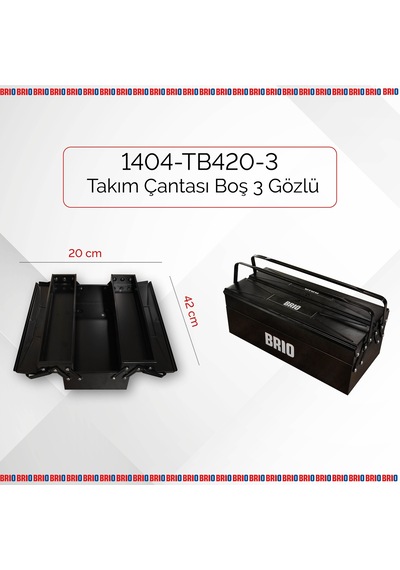 Brio Takım Çantası Boş 3 Gözlü 420 Mm