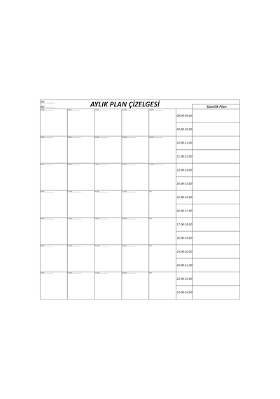 Mcg Aylık Planlayıcı Manyetik Duvar Stickerı Takvim Plan Çizelgesi Renkli