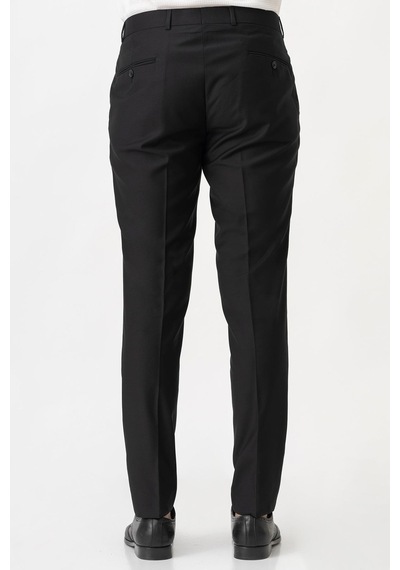 White Stone Caserta P1001 Slim Fit Düz Kumaş Pantolon Siyah-siyah Siyah