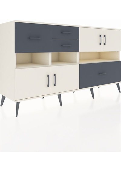 Hyperion Konsol 5 Raflı 4 Çekmeceli 4 Kapaklı 176x44x99 Aytaşı-ay Aytaşı-aytaşı/antrasit Hyperion Konsol 5 Raflı 4 Çekmeceli 4 Kapaklı 176x44x99 Aytaşı-ay Aytaşı-aytaşı/antrasit