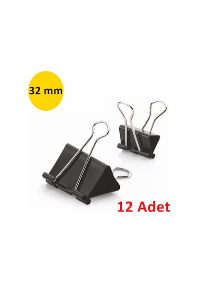 Metal Kıskaç | Çelik Kıskaç | 32Mm | 12 Adet 432G