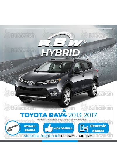 Rbw Hybrid Toyota Uyumlu Rav4 2013 - 2017 Ön Silecek Takımı - Hibrit