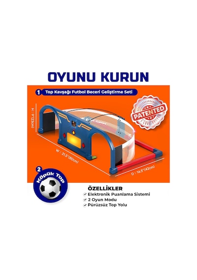 Top Kavşağı Futbol Beceri Geliştirme Seti Mavi