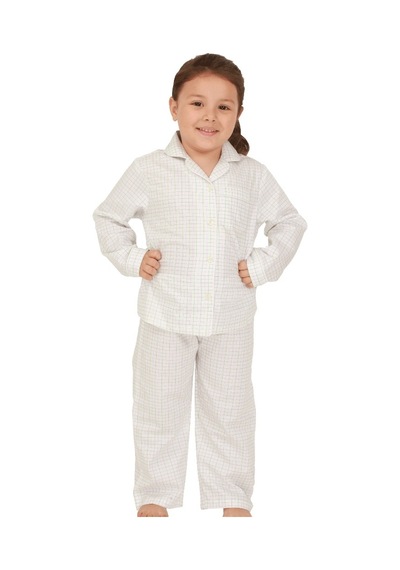 The Don Krem Kareli Kız Çocuk Pijama Takımı (9-14 Yaş)