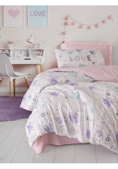 Genç Ranforce Nev Takımı Tek Kişilik Lovella Pembe Çok Renkli