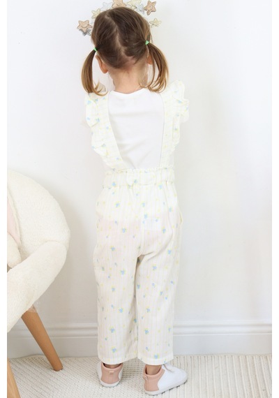 Harika Kids Kız Bebe&çocuk Keten Kumaş Sapolet Takım 001