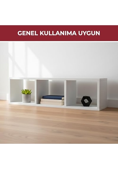 Pikas Elmas Dekoratif Kitaplık Raf -yatay Dikey Kullanım Modern Tasarım Suntalam Çok Amaçlı Stand Çok Renkli