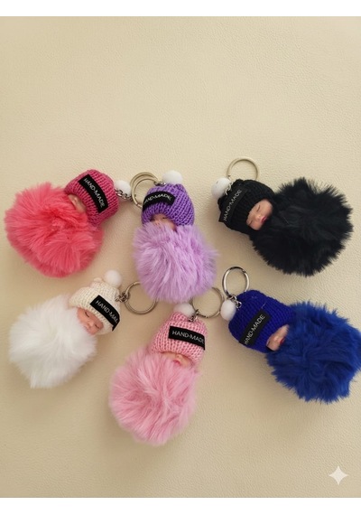 Peluş Bebek Anahtarlık-çanta Charmı-maskot 12 'li Karışık