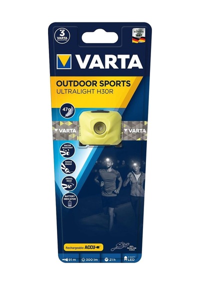 Varta 18631 Outdoor Sports Ultralight H30r Kafa Feneri Sarı