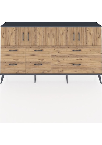 Arges Konsol 4 Raflı 6 Çekmeceli 4 Kapaklı 176x30x99 Antrasit-çam Atlas Çam - Antrasıt Arges Konsol 4 Raflı 6 Çekmeceli 4 Kapaklı 176x30x99 Antrasit-çam Atlas Çam - Antrasıt