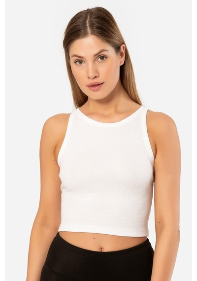 Türen Kadın Fitilli Crop T-shirt 001