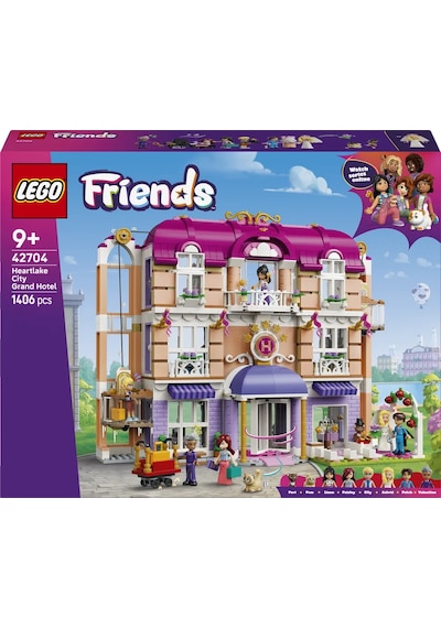 LEGO® Friends Büyük Heartlake City Oteli 42704 - 9 Yaş ve Üzeri Çocuklar için 6 Mini Bebek İçeren Oyuncak Yapım Seti (1406 Parça)