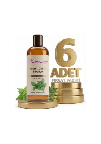 Naturalive Tüm Saçlar İçin Şampuanı 6x500 Ml