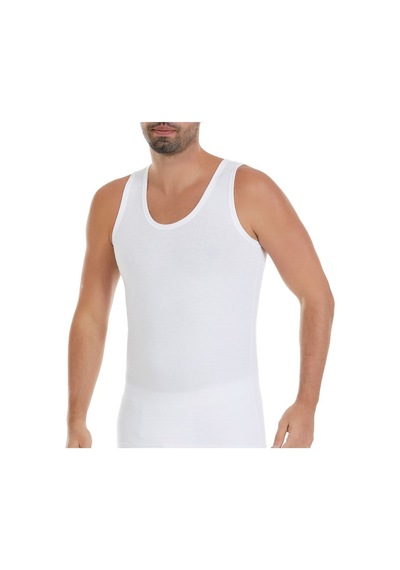 3 Lü Modal Erkek Atlet Beyaz 001